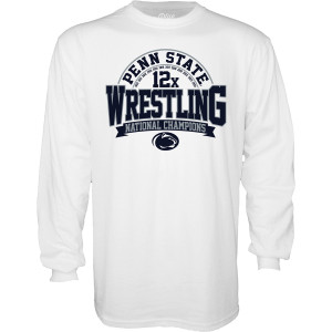 white long sleeve t-shirt Penn State 12x Wrestling National Champions